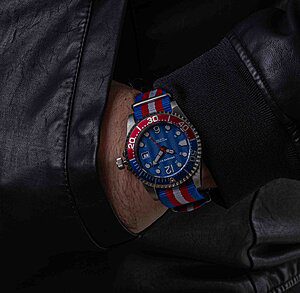 A pocket shot of an Armand Basi men's watch, by Seb Duper.