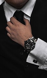 Armand Basi men's watch worn by a model, a photo by Seb Duper.
