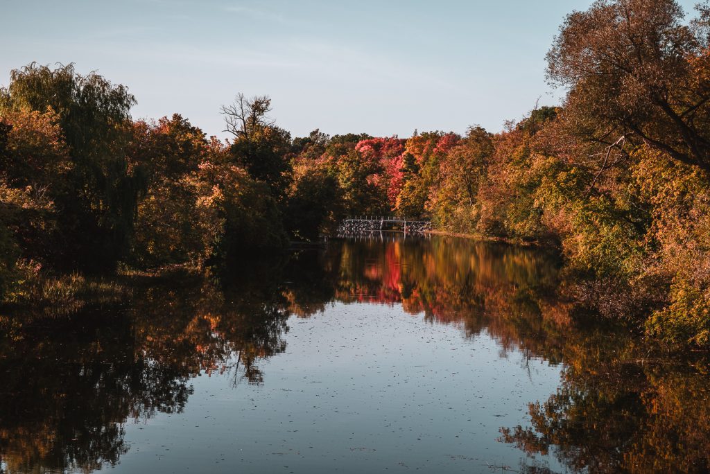 A lake in autumn, in Ontario Canada.